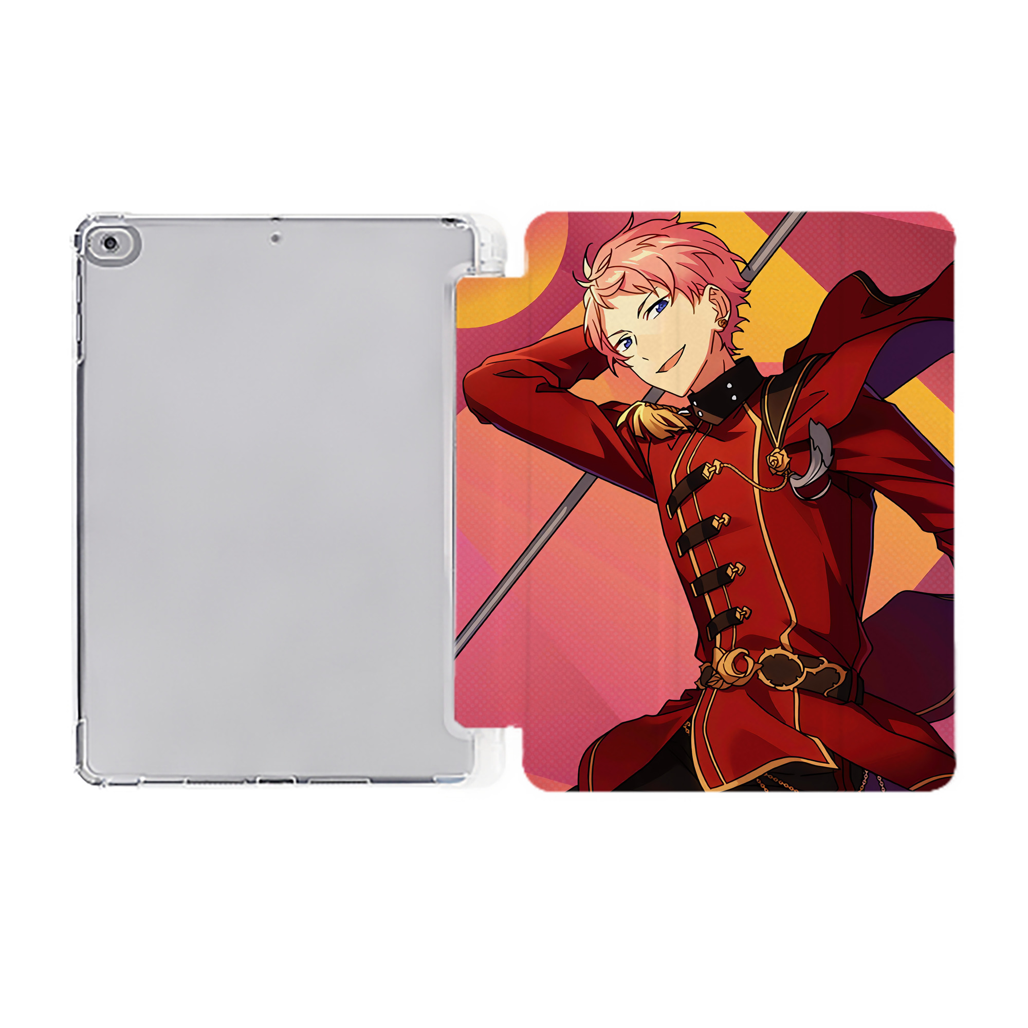 （画像用） あんさんぶるスターズ! Ensemble Stars IPad ケース ペン収納付き 三つ折りスタンド PUレザー×シリコン 対応機種9.5/10.5/10.9インチ